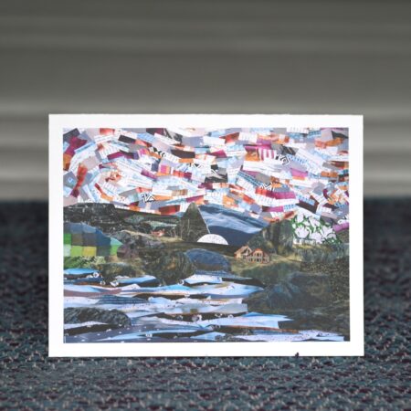 Eiblin Koch | A greeting card with a coastal landscape collage.