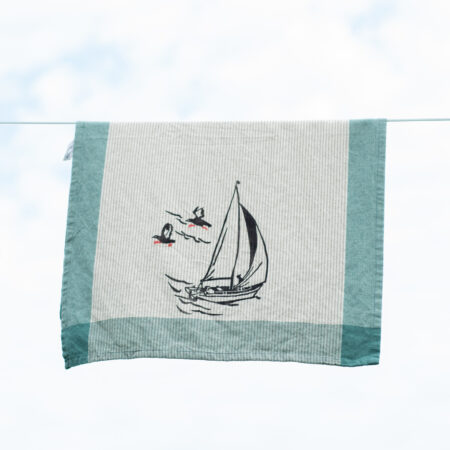 Sailing Guillemots Tea Towel